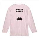 【長袖Tシャツ】何か気になる黒猫(wakat) 5.6oz Cotton:100%