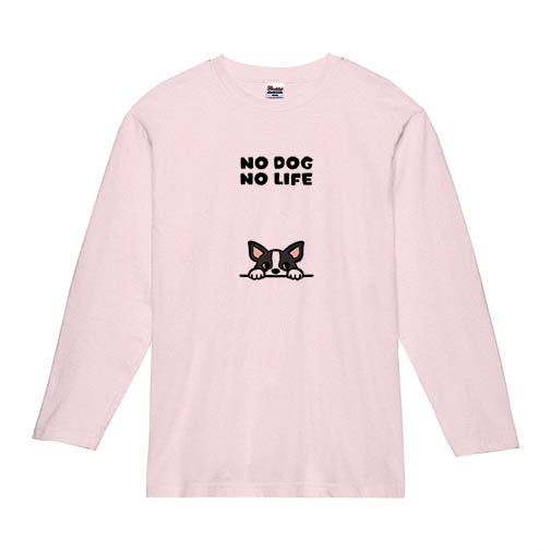 【長袖Tシャツ】何か気になるフレンチブルドッグ(wakat) 5.6oz Cotton:100%