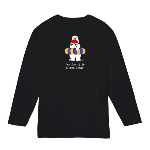 【長袖Tシャツ】シロクマさんの夏(wakat) 5.6oz Cotton:100%