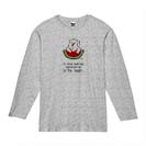 【長袖Tシャツ】シロクマさんスイカウマー(wakat) 5.6oz Cotton:100%