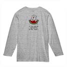 【長袖Tシャツ】シロクマさんスイカウマー(wakat) 5.6oz Cotton:100%