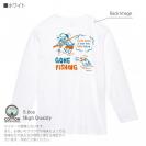 【長袖Tシャツ】【釣りざんまい】釣り人と魚の遭遇_NB  5.6oz Cotton:100%