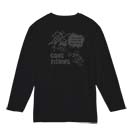 【長袖Tシャツ】【釣りざんまい】釣り人と魚の遭遇_DG  5.6oz Cotton:100%