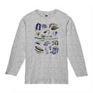 【長袖Tシャツ】【釣りざんまい】PACK LIGHT, GO FISH.  5.6oz Cotton:100%