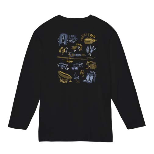【長袖Tシャツ】【釣りざんまい】PACK LIGHT, GO FISH.  5.6oz Cotton:100%