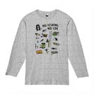 【長袖Tシャツ】【釣りざんまい】釣りに行く準備_ハイデザイン  5.6oz Cotton:100%