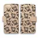 【手帳型】【釣りざんまい】本革 エギに釣られるアオリイカ