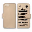 【手帳型】【釣りざんまい】本革 愛犬と釣りを楽しむアングラー