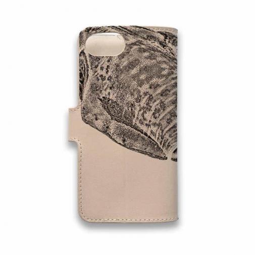 【手帳型】本革　エギングにアオリイカ