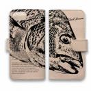 【手帳型】高級本革スマホケース ヌメ革 クロダイ(チヌ)