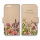 【手帳型】高級本革スマホケース ナチュラルハーブ