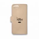 【手帳型】【釣りざんまい】本革 ドット絵のブラックバス