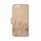 【手帳型】高級本革スマホケース 香る花々