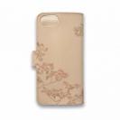 【手帳型】高級本革スマホケース ハナミズキ