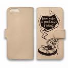 【手帳型】【釣りざんまい】本革 ゴムボートアングラー