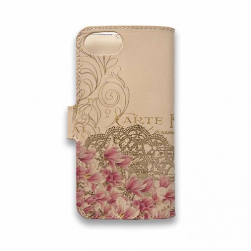 【手帳型】高級本革スマホケース ビンテージなエッフェル塔