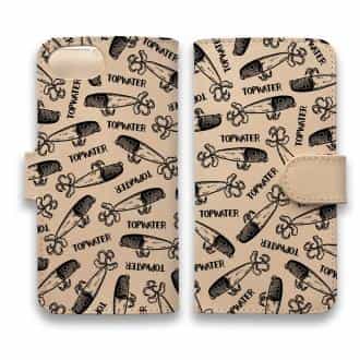 【手帳型】【釣りざんまい】本革 ありそでなさそなトップウォータープラグ