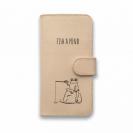 【手帳型】【釣りざんまい】本革 池で釣りするカエルケロ