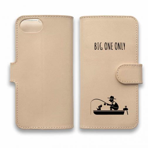 【手帳型】【釣りざんまい】本革 愛犬とボートフィッシング