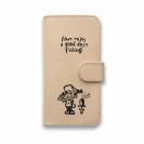 【手帳型】【釣りざんまい】本革  釣り好き少年がやってきた