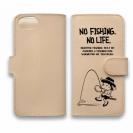 【手帳型】【釣りざんまい】本革 ウトウトアングラー