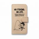 【手帳型】【釣りざんまい】本革 ウトウトアングラー