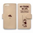 【手帳型】【釣りざんまい】本革 釣りに行きたい少年