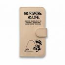 【手帳型】【釣りざんまい】本革 釣りを楽しむ少年