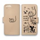 【手帳型】本革 水中散歩するカエルくん(wakat)