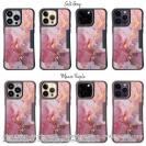 【Compos-Case】マーブル調【ゴールドラメ】 ピンク＆ゴールド