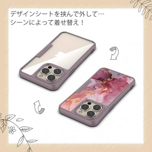 【Compos-Case】マーブル調【ゴールドラメ】 ピンク＆ゴールド