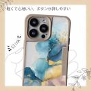 【Compos-Case】北欧デザイン【ラメ】 ブルーマーブル No1