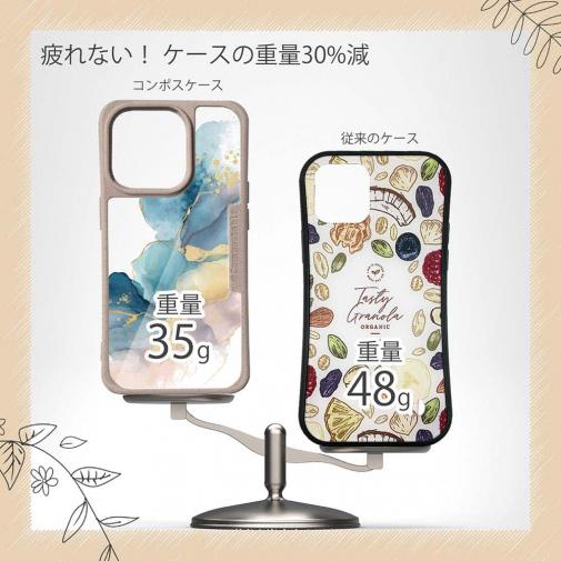 【Compos-Case】北欧デザイン【ラメ】 ブルーマーブル No1