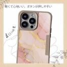 【Compos-Case】くすみカラーマーブル【ラメ】 ピンク＆ゴールド