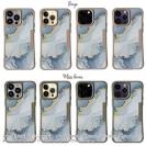 【Compos-Case】くすみカラーマーブル【ラメ】 ブルー＆ゴールド