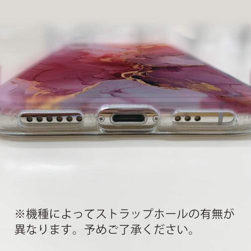 【TPU】マーブル調【ゴールドラメ】 ピンク＆ゴールド