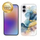 【TPU】北欧デザイン【ラメ】 ブルーマーブル No1