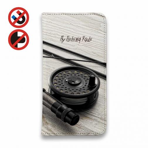 【手帳型ベルトなし】【Stick Case】フライロッド　彩度を落としたディテール