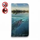 【手帳型ベルトなし】【Stick Case】クローズアップ!　水中でニジマスが掛かった瞬間!