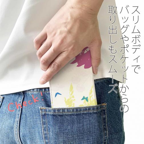 【手帳型ベルトなし】【Stick Case】幻想的な蝶と森