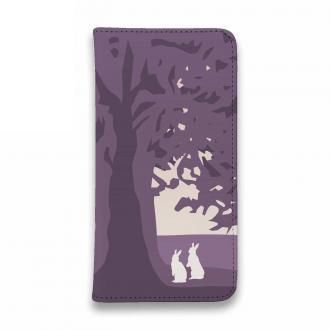 【手帳型ベルトなし】【Stick Case】観覧車とうさぎ