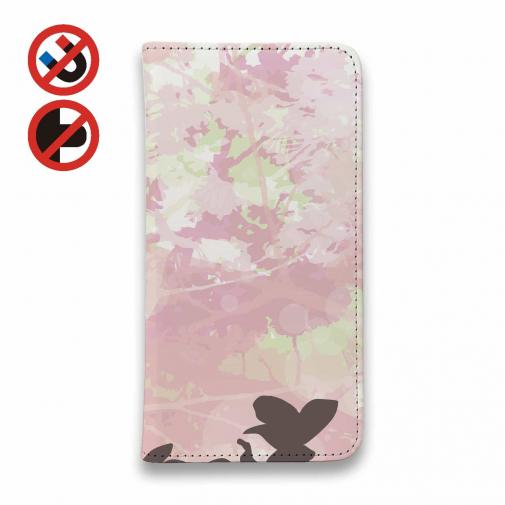 【手帳型ベルトなし】【Stick Case】葉の影