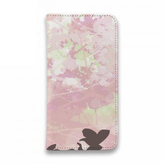 【手帳型ベルトなし】【Stick Case】葉の影