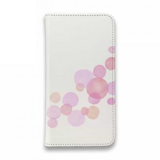 【手帳型ベルトなし】【Stick Case】やさしい水玉　ピング