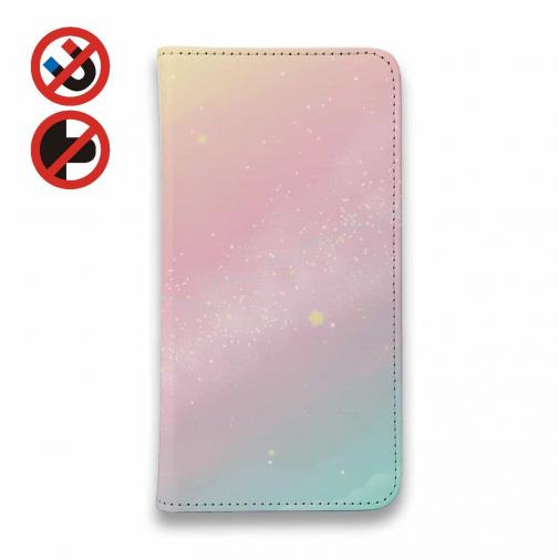 【手帳型ベルトなし】【Stick Case】かわいい天の川
