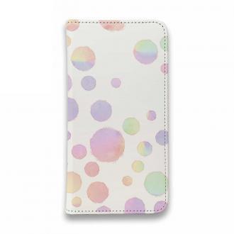 【手帳型ベルトなし】【Stick Case】手書き風ドット