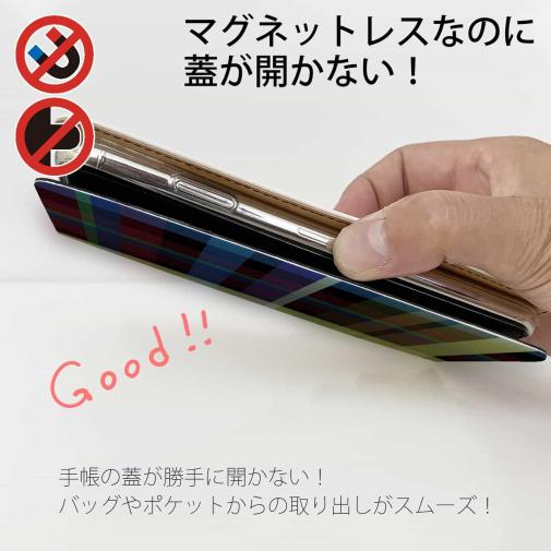 【手帳型ベルトなし】【Stick Case】大人のチェック