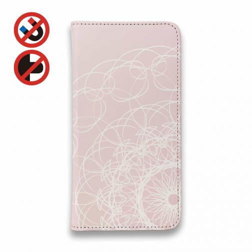 【手帳型ベルトなし】【Stick Case】シックなレース　ピンク