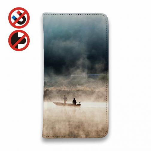 【手帳型ベルトなし】【Stick Case】霧の湖上