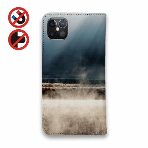 【手帳型ベルトなし】【Stick Case】霧の湖上